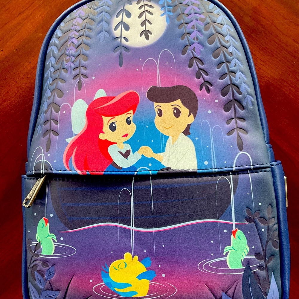 DISNEY PARKS LOUNGEFLY LITTLE MERMAID IN GROTTO IN BOAT NWTB